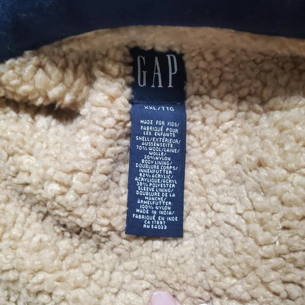 GAP Navy Kids Button-Front Pea Coat
